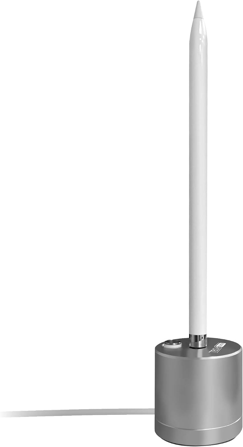 TechMatte Charging Stand Compatible with Apple Pencil 1st Generation- Premium Aluminum Charging Dock with Built-in Charging Cable (5feet)