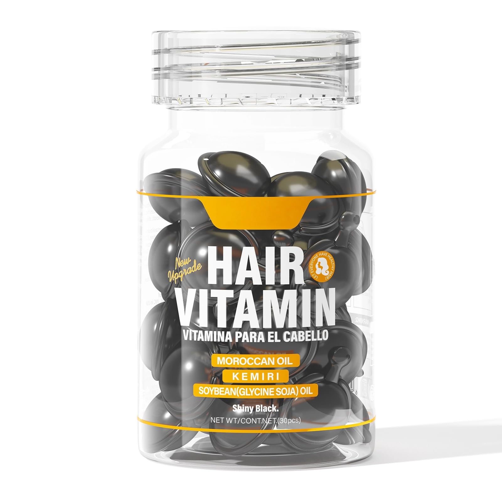 GOWWIM Hair Vitamin Serum Capsule, Argan Macadamia Avocado Complex Treatment, Smooth Silky Hair Repair Mask for Growth with Treatment Serum, 30 PCS