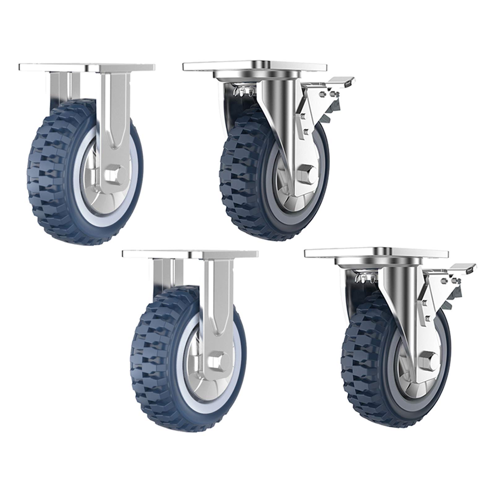 GYRAZXS Heavy Duty Swivel Wheels 4 Pack Polyurethane Casters for Industrial Furniture & Trolleys Smooth Rolling Load Bearing Caster Wheels for Transport and Mobility.