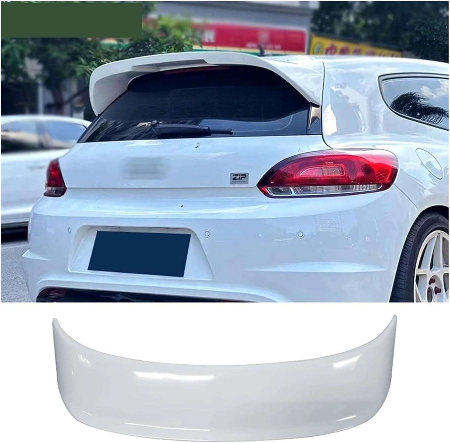 Black Spoiler Compatible For VW Scirocco Regular Standard 2009 10 11 12 13 14 Rear Windshield Wing Trunk Accessories(09-14 Unpainted)