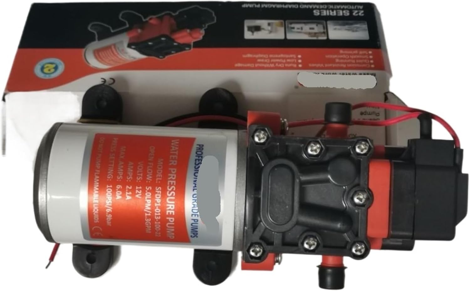 22 series Water Pump 24V SFDP2-013-100-22 Diaphragm Pump(24V SFDP2-013-100-22)