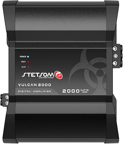 Miniatura 4 de Stetsom Vulcan 8000 1 ohmios amplificador de coche, mono rango completo 8000.1 8K vatios RMS, audio estable de auto de 1 Ohm, calidad de sonido HD,