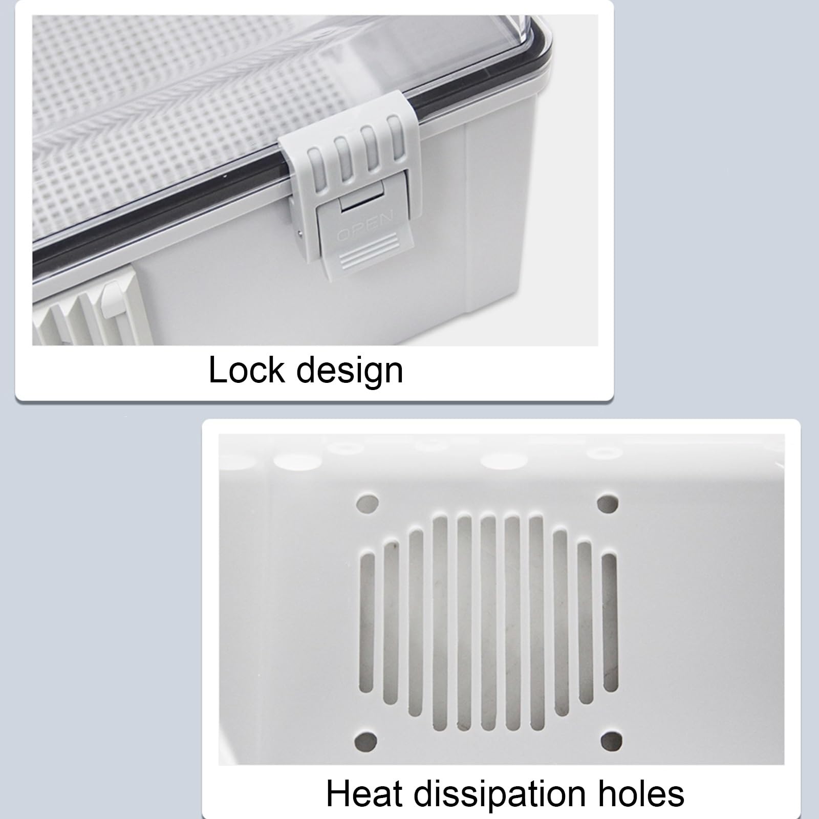 Scatola Elettrica A Parete, Scatola Di Giunzione Elettrica Impermeabile In ABS IP67, con Piastra Di Montaggio, Facile Da Installare(60x50x22cm/23.6x19.7x8.7in)