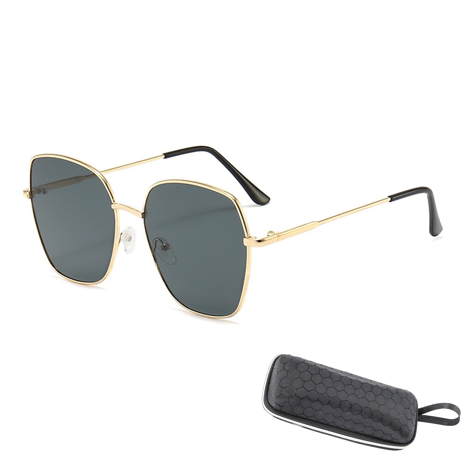 gafas sol hombre mujer,lentes polarizados ultraligeros con estuche de gafas,polarizadas de aviador lentes para deportivas,retro, clásicos,para conducir, viajar,protección uv