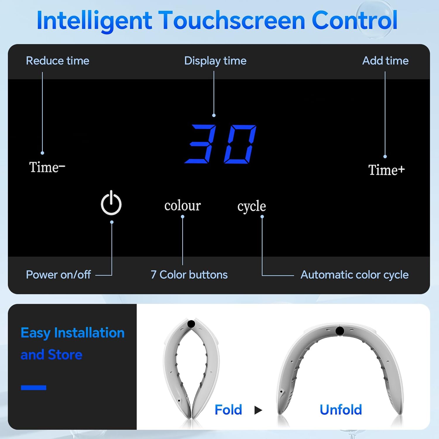 Red Light Therapy for Face Body - 7 Color Circulation Led Light Therapy for Face, Led Face Mask Light Therapy with Timer, Beauty Salon Home Spa Facial Skin Care Rejuvenation