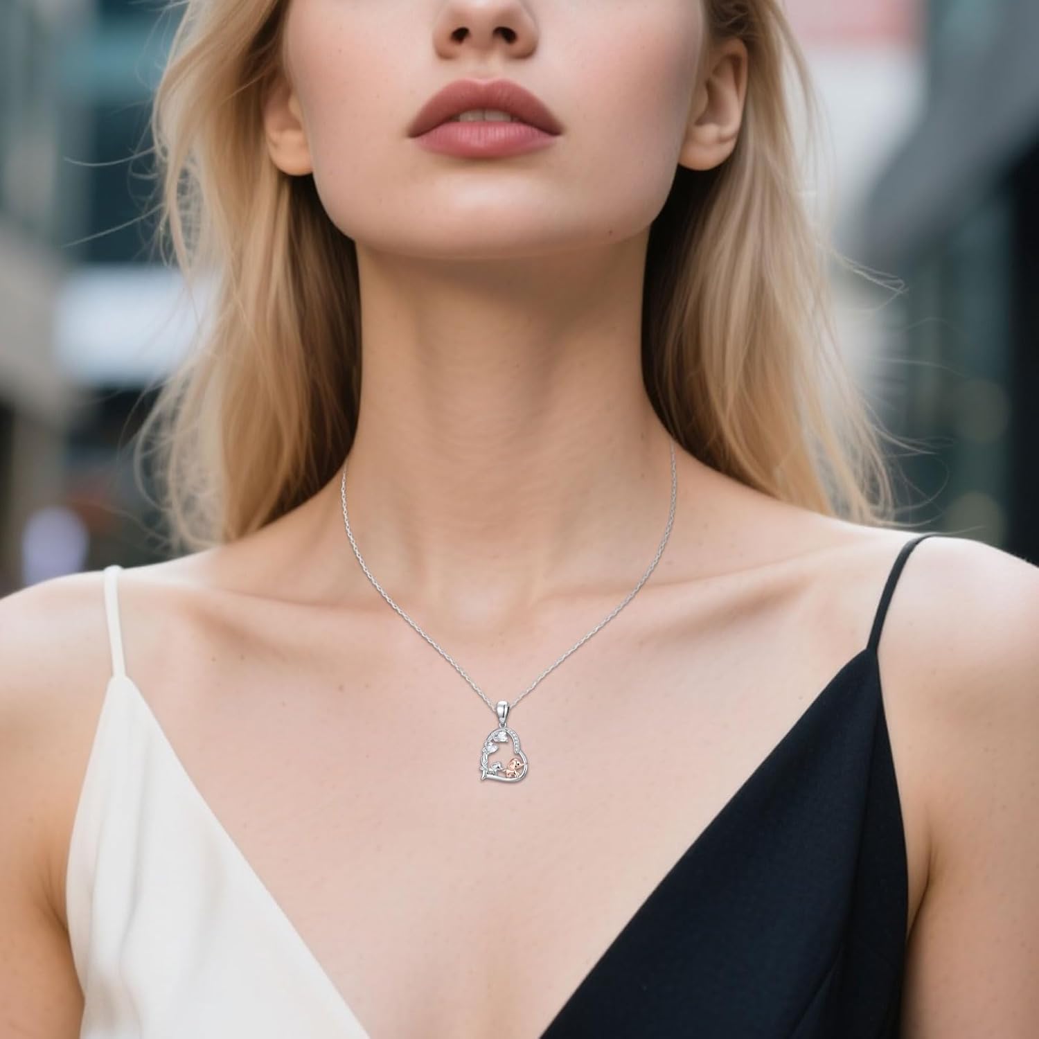 Heart Animal Necklace 925 Sterling Silver Cute Animal Pendant Jewelry Birthday Gifts for Women Girlfriend Mom Animal Lovers - Image 6