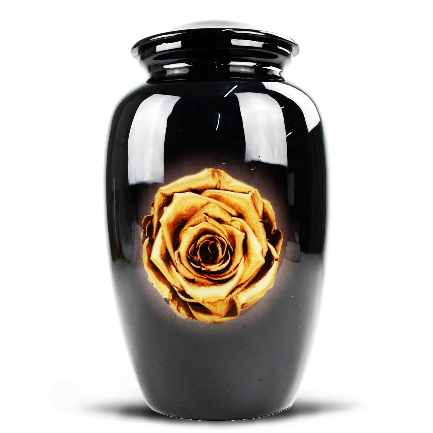 Sterling Ventures Large Urns for Ashes Memorial and Funeral Urns Keepsake Urns (Gold Rose)