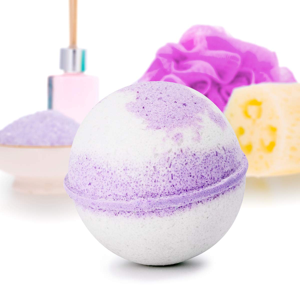 Bauble Bomb's French Lavender Jewelry Surprise Deluxe X Large 9 oz Bath Bomb Fizzies Made in USA, Cruelty Free! Ring Size 06