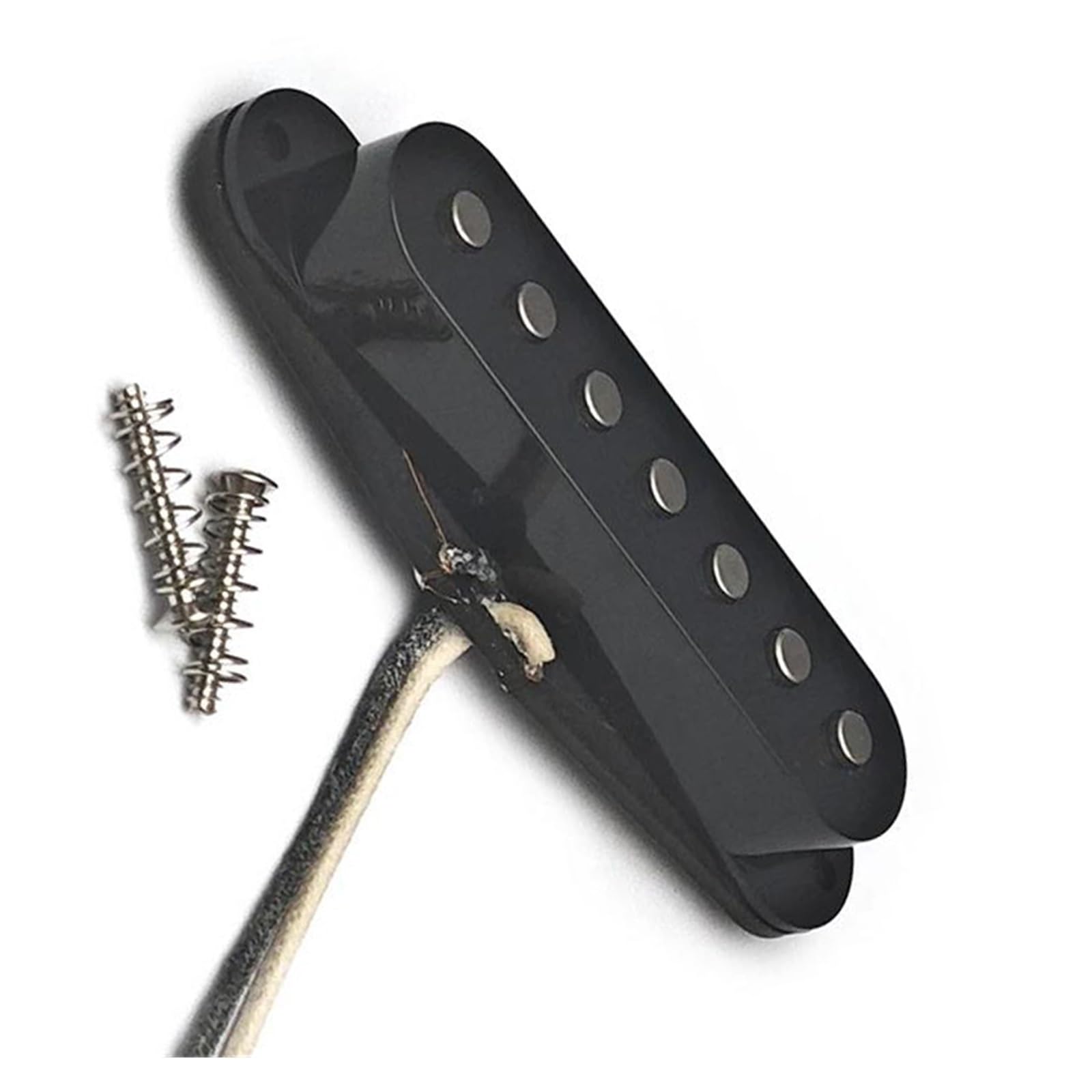 7 Saitiger Alnico 5 Professioneller Einsteiger E Gitarren Tonabnehmer 61.2 Mm Action Schwarz/Weiß(Black 1set)