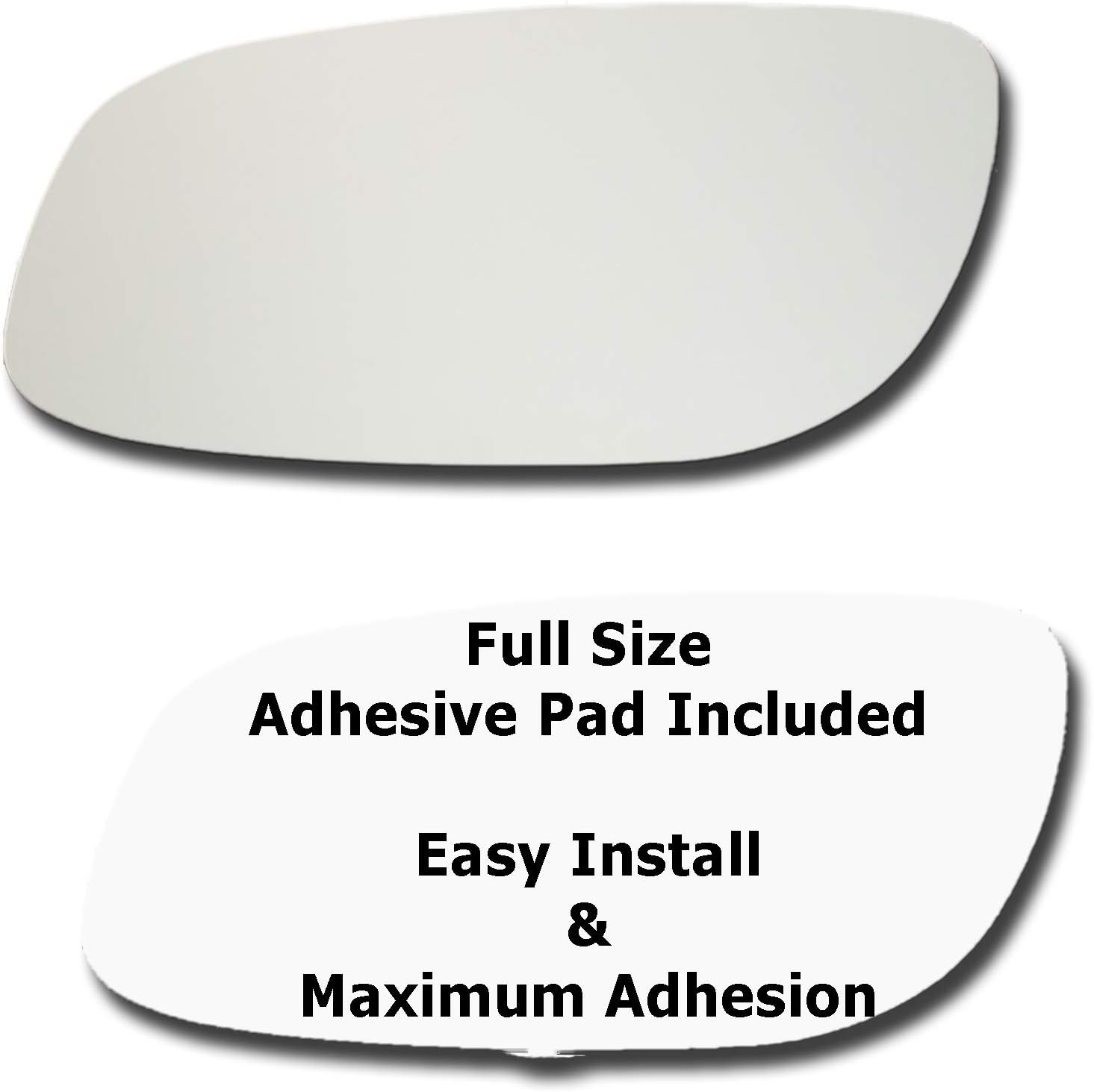 Driver Side Mirror Replacement Glass + Full Size Adhesive Pad for 2009-2014 Ford Taurus Left Side View Mirror LH (2009 2010 2011 2012 2013 2014 09 10 11 12 13 14)