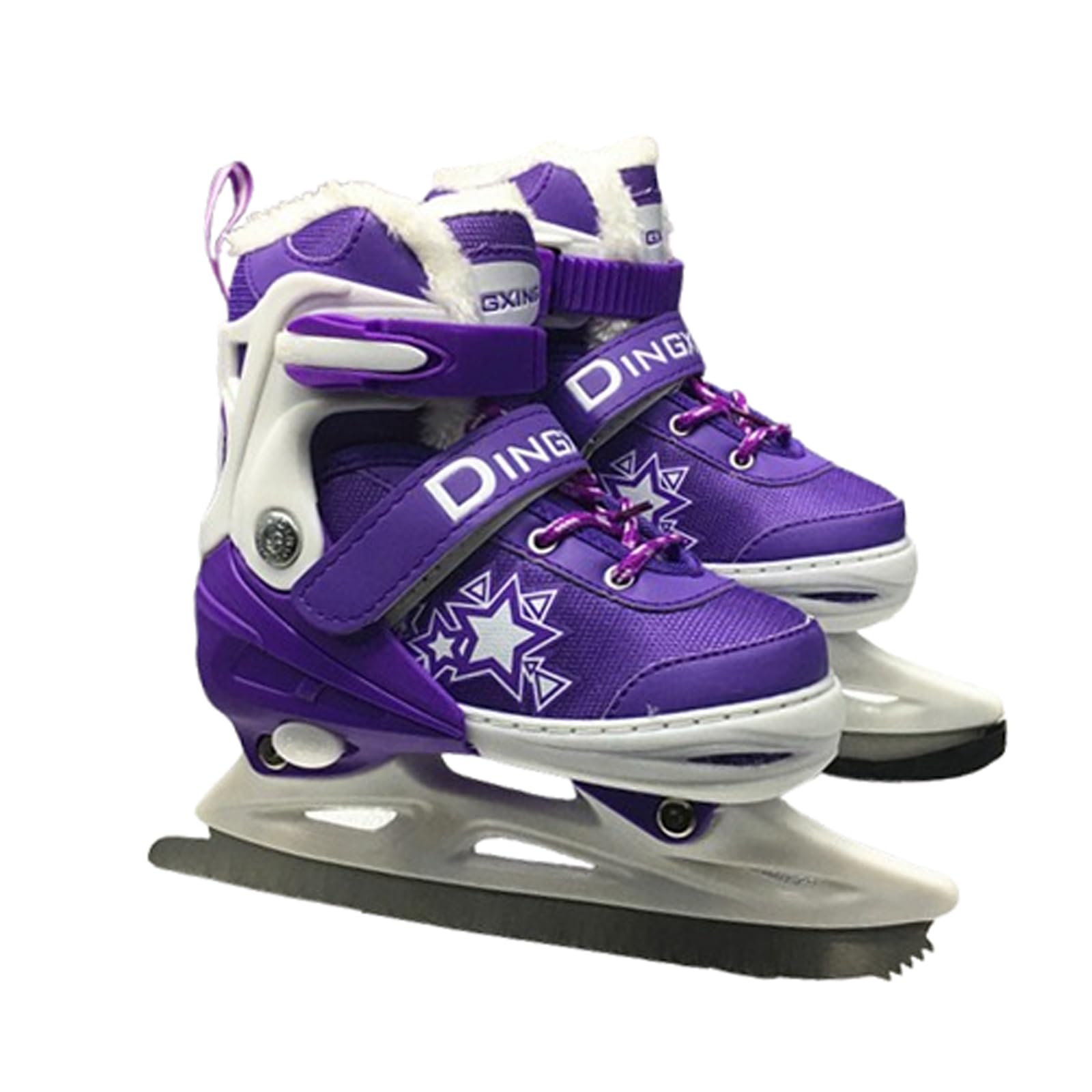 Patins artistiques pour Les Adolescent Garçon Fille-Patins À Glace avec Système De Laçage Rapide Et Boucle À Poussoir pour Un Maintien Sûr-Patins à Glace réglables-Quatre Couleurs