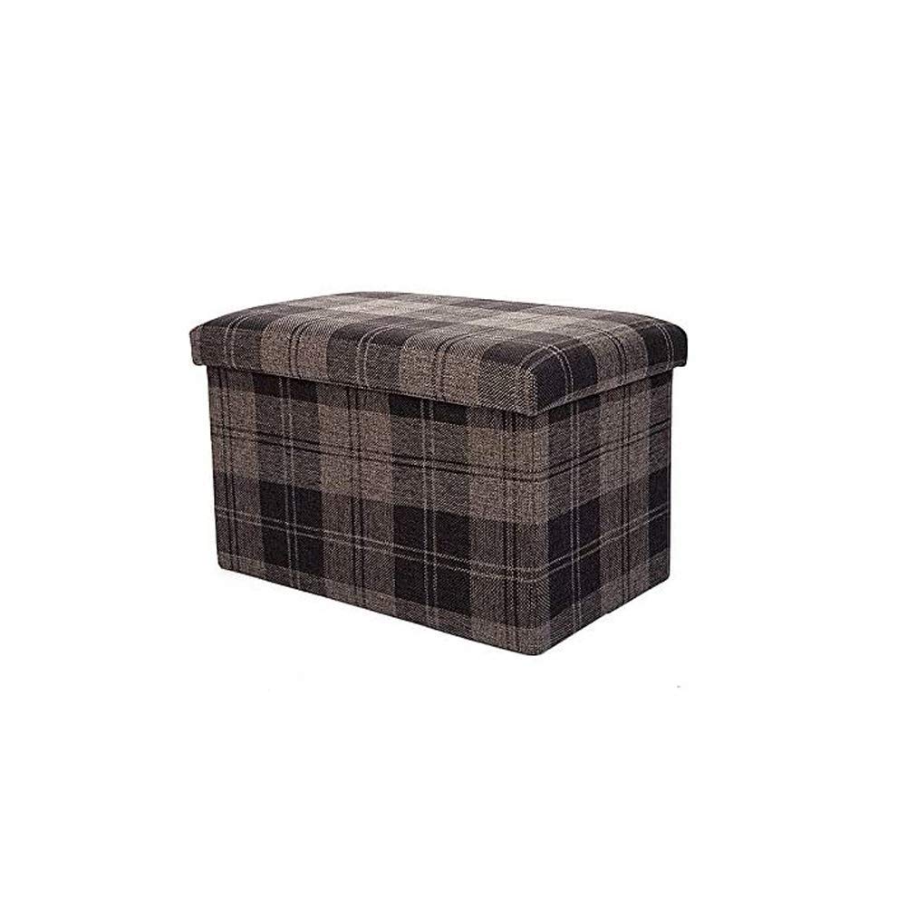 Rangement pliant petit pouf salon tissu tabourets carrés amovibles avec assise rembourrée