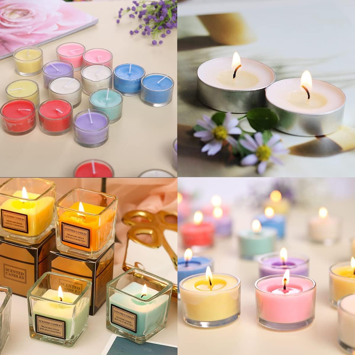 100 stoppini per candele da 2,5 cm, a bassa emissione di