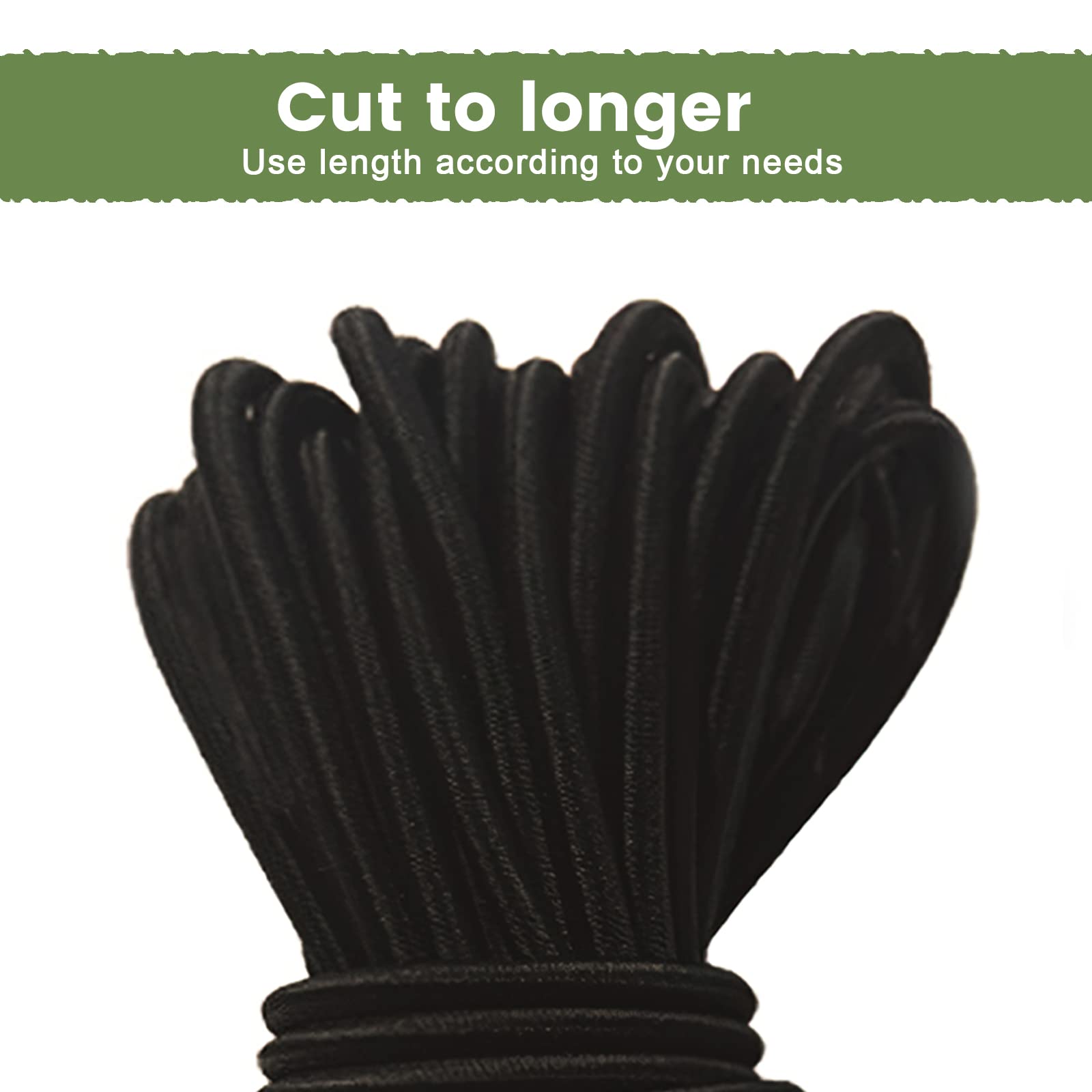 JunGG Corde En Caoutchouc 4 Mm, 5 M/15 M, 6/12 Crochets