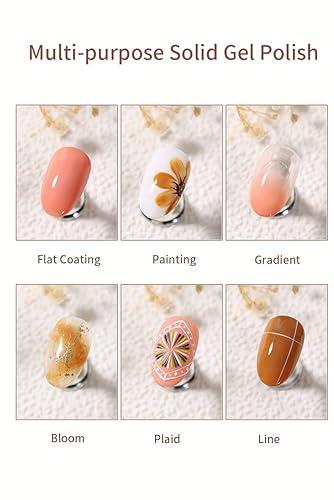 Miniatura 7 de AIJIMEI Esmalte de uñas sólido 3 en 1, esmalte de uñas en gel sólido, esmalte en gel sólido crema para pintura de uñas, gel semipermanente para el