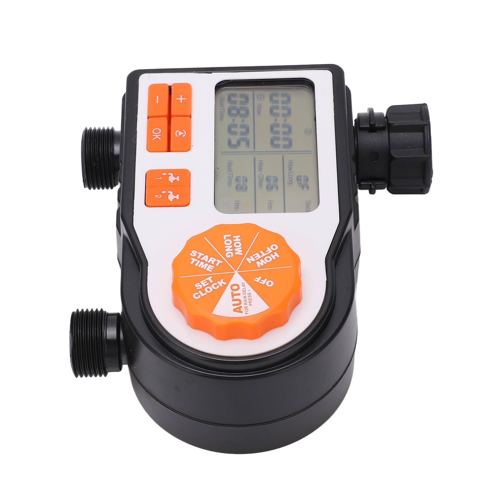 Matybobe Timer Nawadniania Wyświetlacz LCD Elektroniczny Timer Podlewania Ogrodu Sterownik Nawadniania Zraszacza Automatyczne Nawadnianie Tymczasowe Podlewanie z Filtrem Adapter