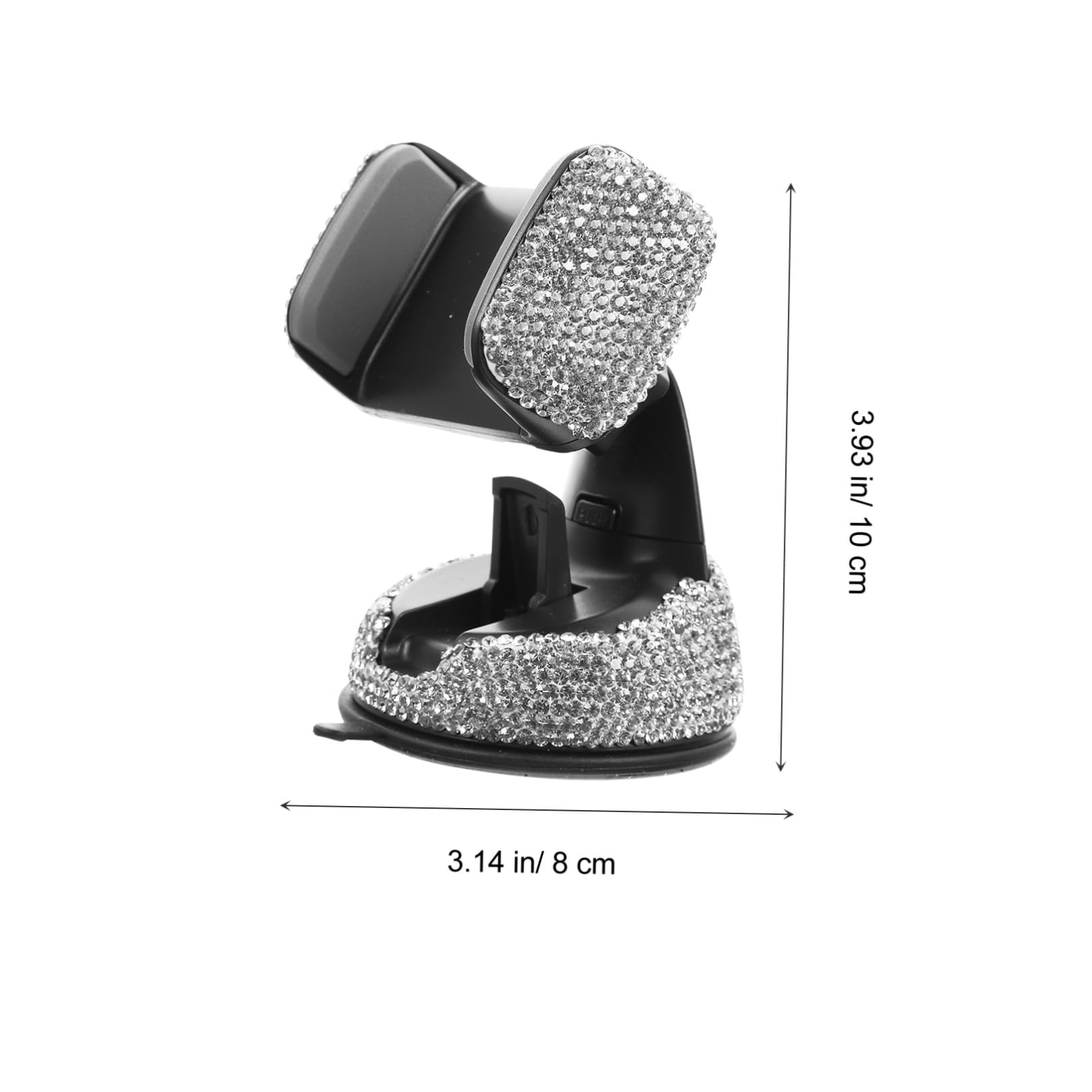 Accessori per Auto Pulsante di Accensione Strass Anello e Supporto per Telefono Girevole
