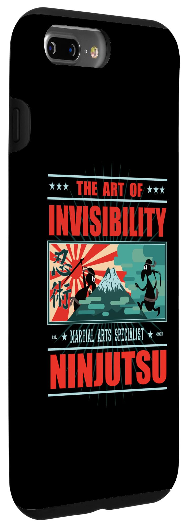 iPhone 7 Plus/8 Plus Funny Ninjutsu Design - The Art of Invisibility Case - Image 3