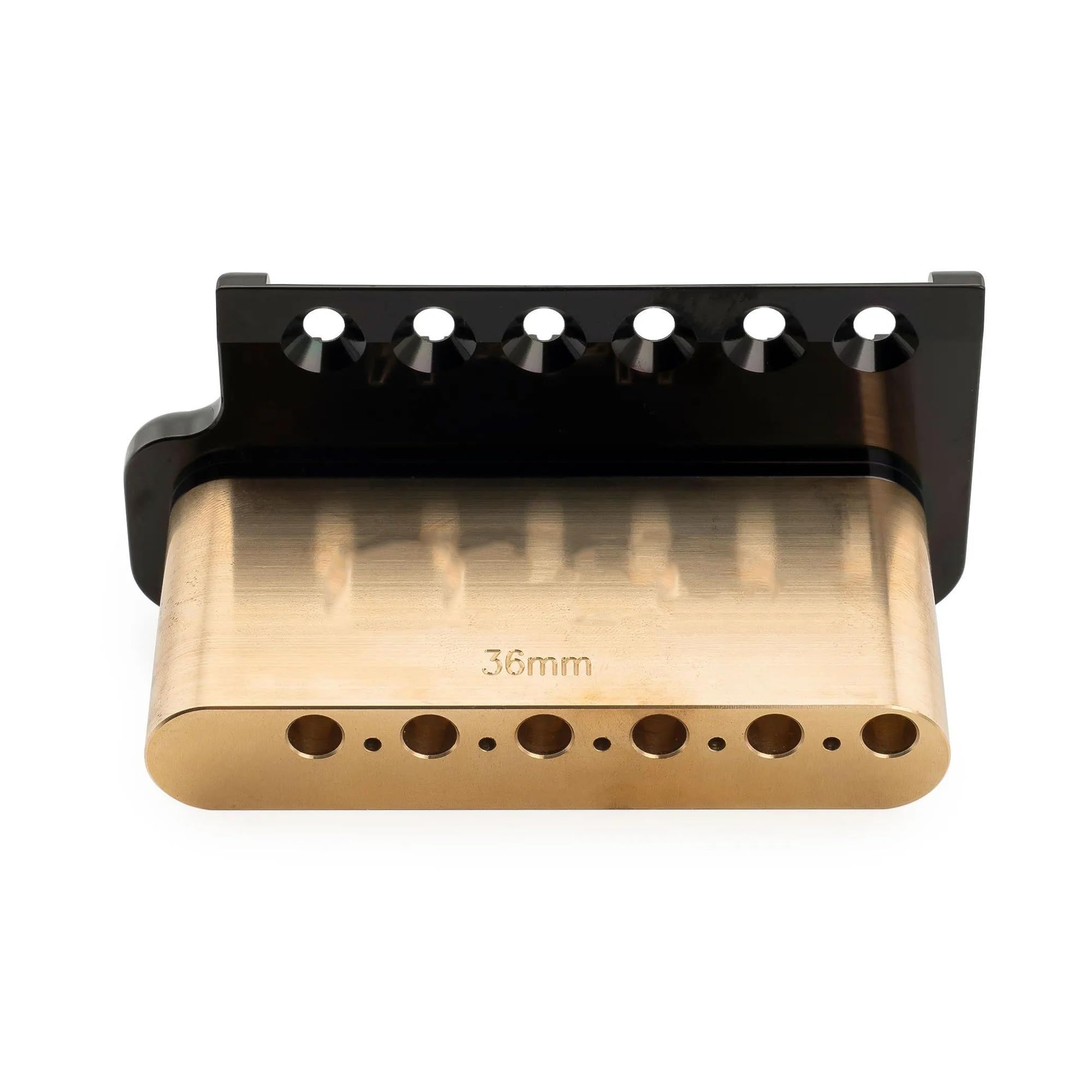 Accesorio Para Instrumento De Guitarra Eléctrica Puente Trémolo De Latón Macizo De 52.5mm | Puente de guitarra(Bk)