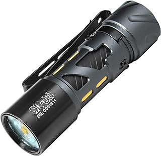 LOOP GEAR SK03 1000LM EDC Flashlight, AA/USB-C with 6 Modes & 4 Detachable Color Filters (White/Yellow/Red/Blue), Compact Bright Light for Camping, Hiking, Emergency, Power Outages