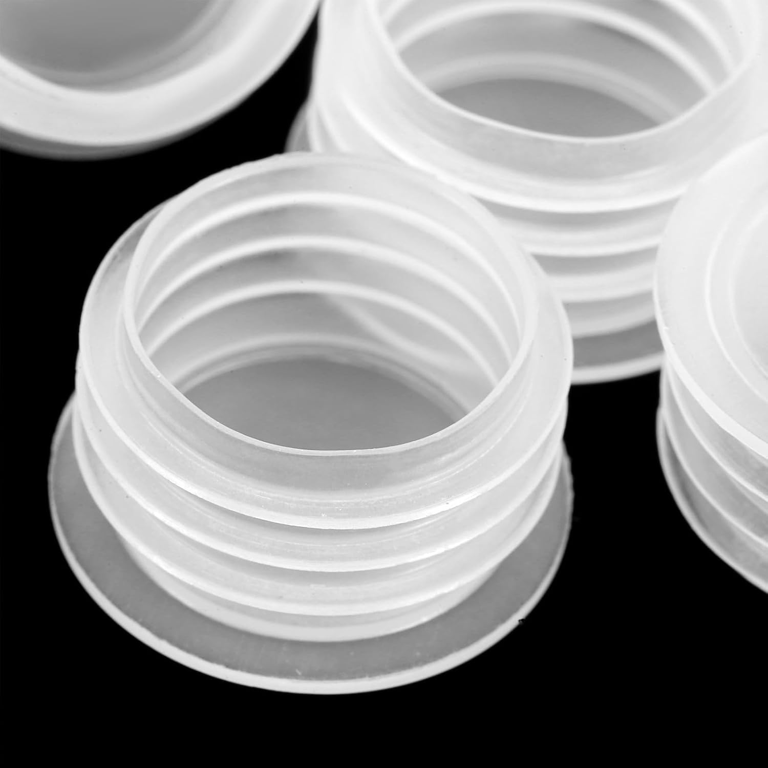 100Pcs Plastic Bottle Caps with Threaded Inner Plug, 16Mm Dustproof Stopper Plugs for Milk Jugs and Canning Jars, Plastic Lid Replacement for Water Bottle Seals