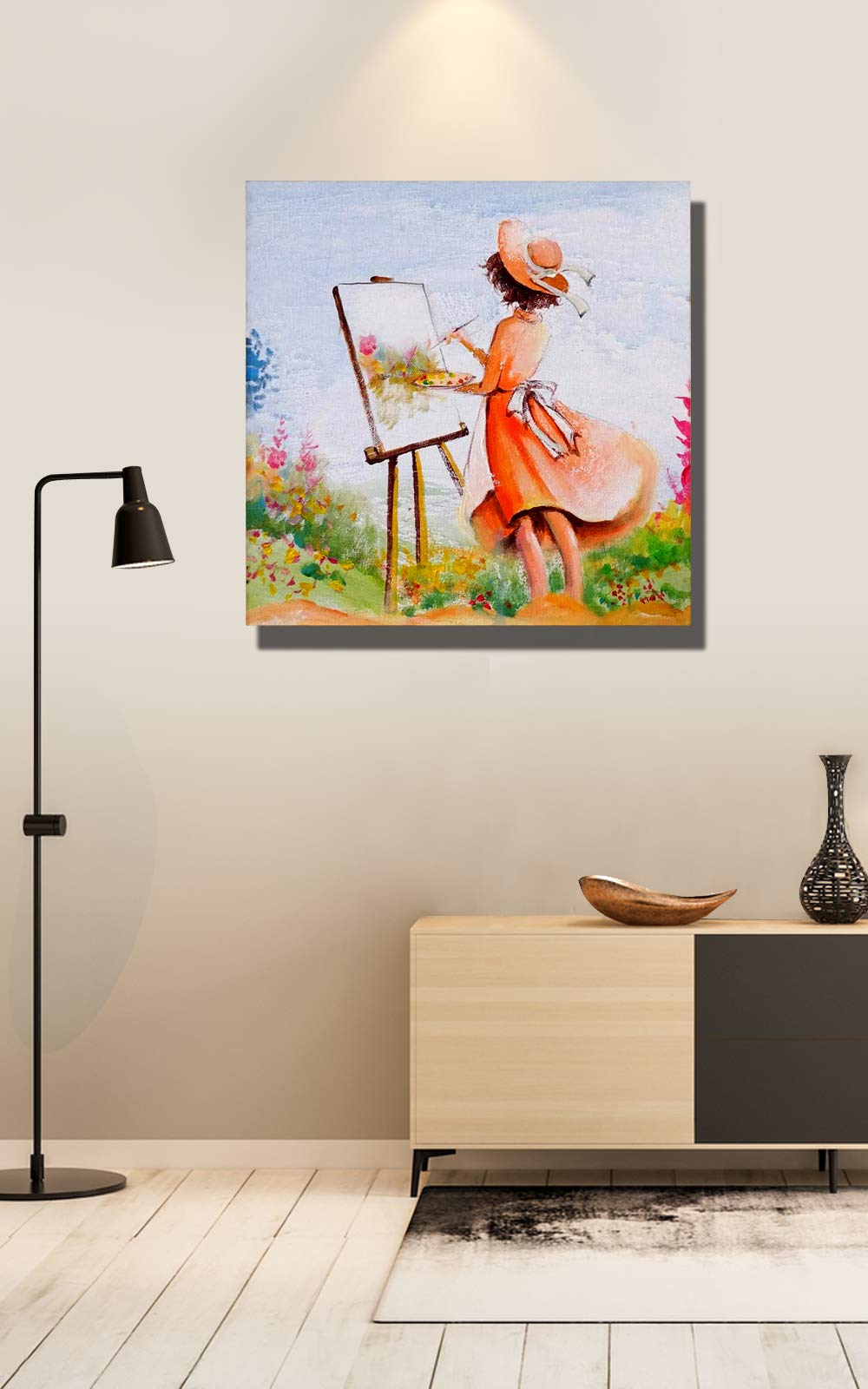 手描きの油絵の人体の抽象的な装飾画の客間の背景の壁は絵を掛けます。 Amazon.co.jp: Yixiartと言うプロのアーティストの手描きの油絵、壁画