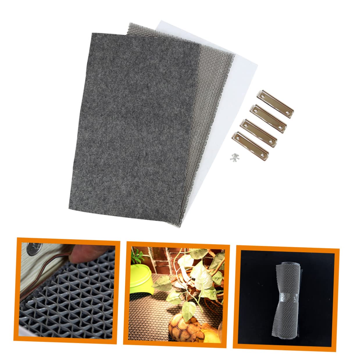 BESPORTBLE Tappeto per Rettili Riutilizzabile Tappeto per Gabbia per Lucertole Rivestimento per Substrato per Terrario Lettiera per Tartarughe Accessori per Rettili e Insetti