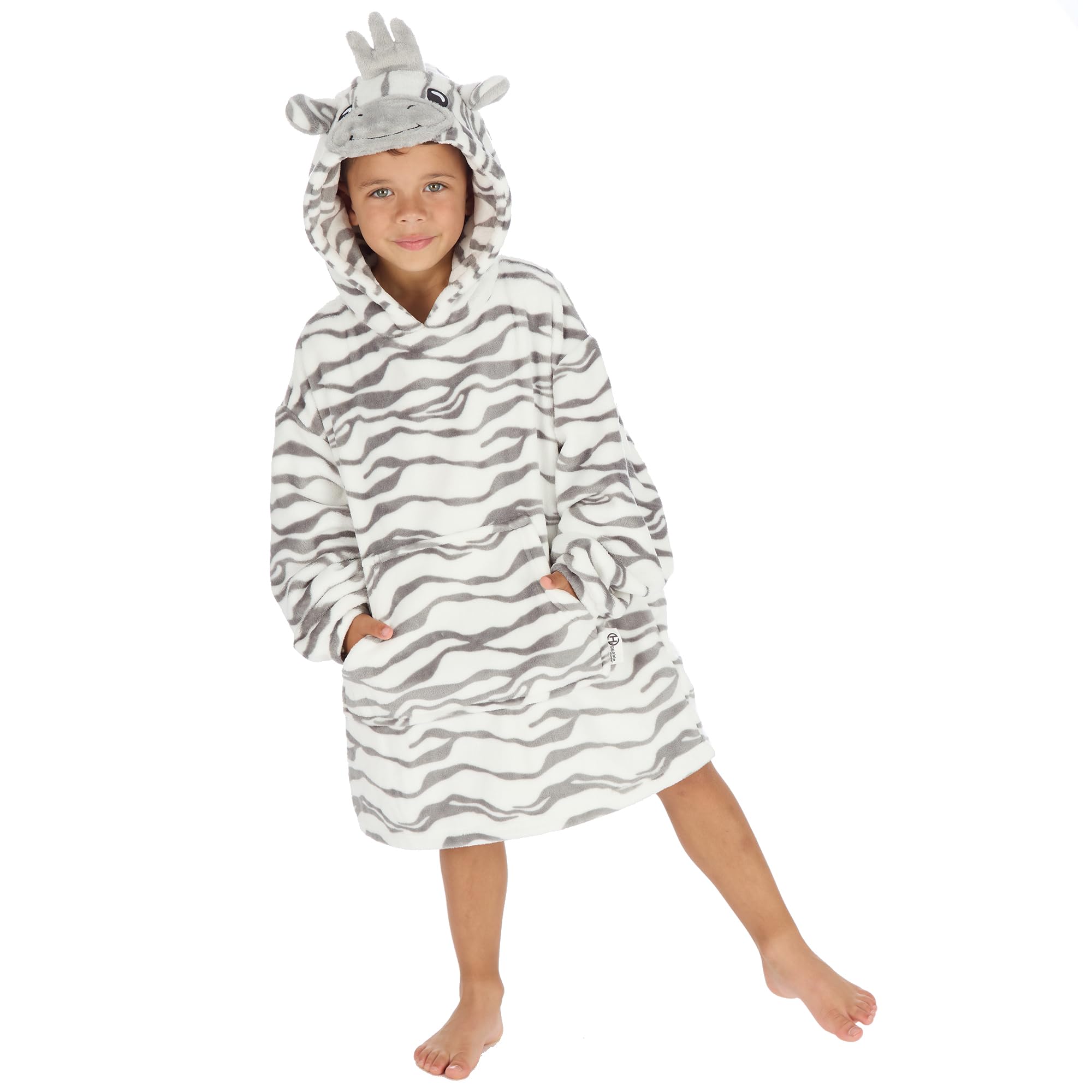 Slumber Hut Infants Oversized Hoodie 18C1087 Zebra 18 Months-3 Years