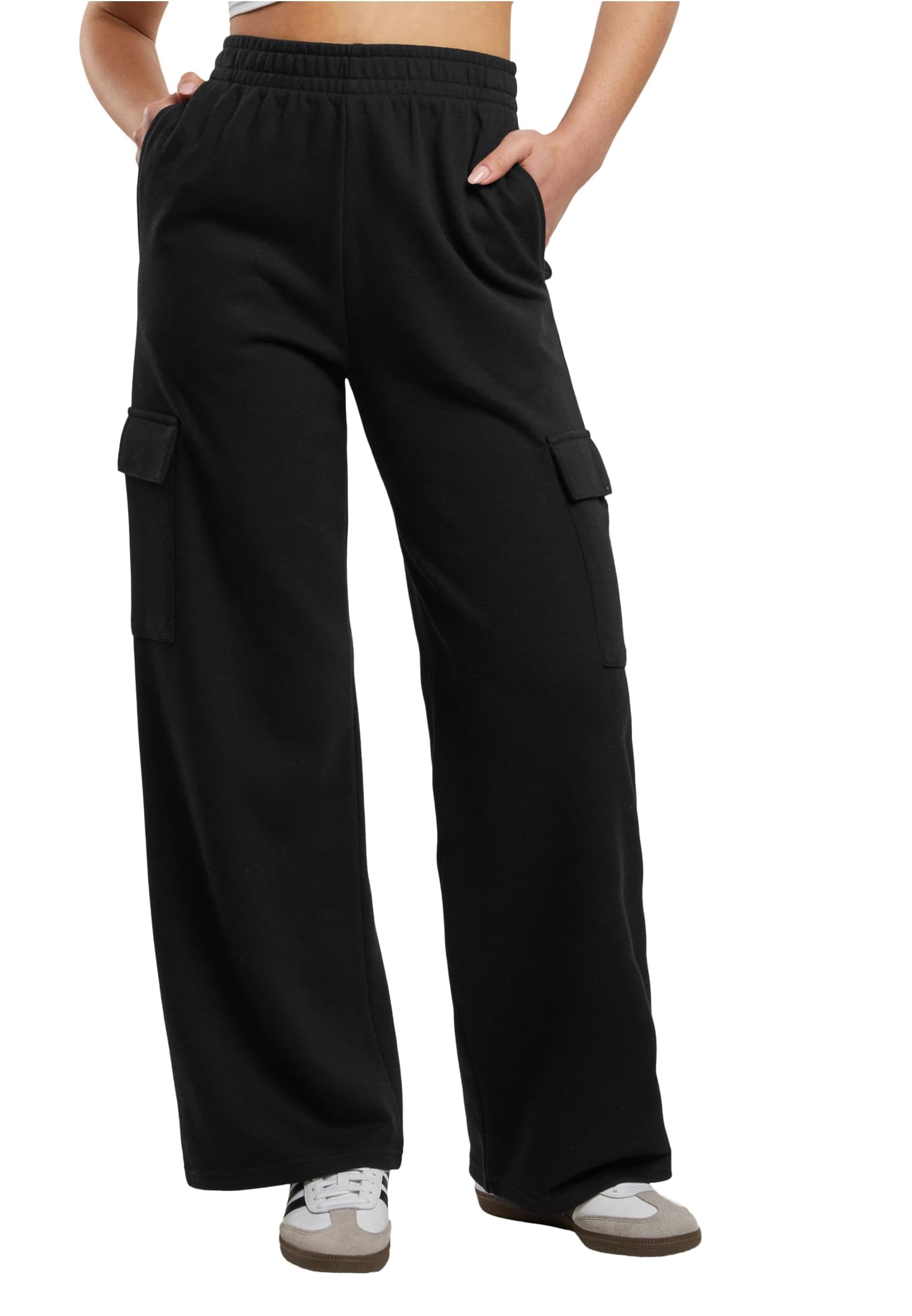 Urban Classics Women's Ladies Baggy Light Terry Sweat Pants Pants, Black,