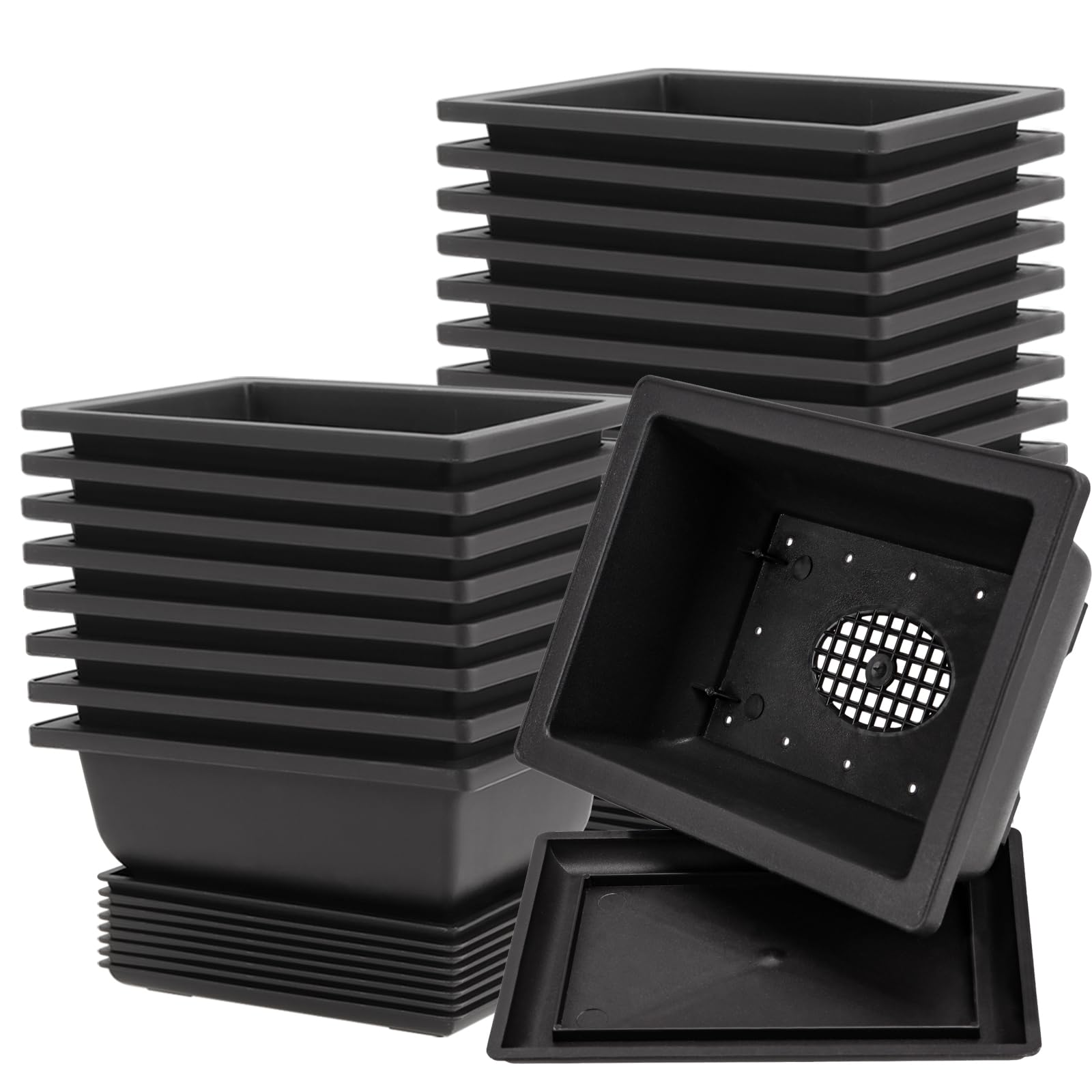 Pots de bonsaï avec drainage en maille KWANJING pour éviter le pourrissement des racines, x20