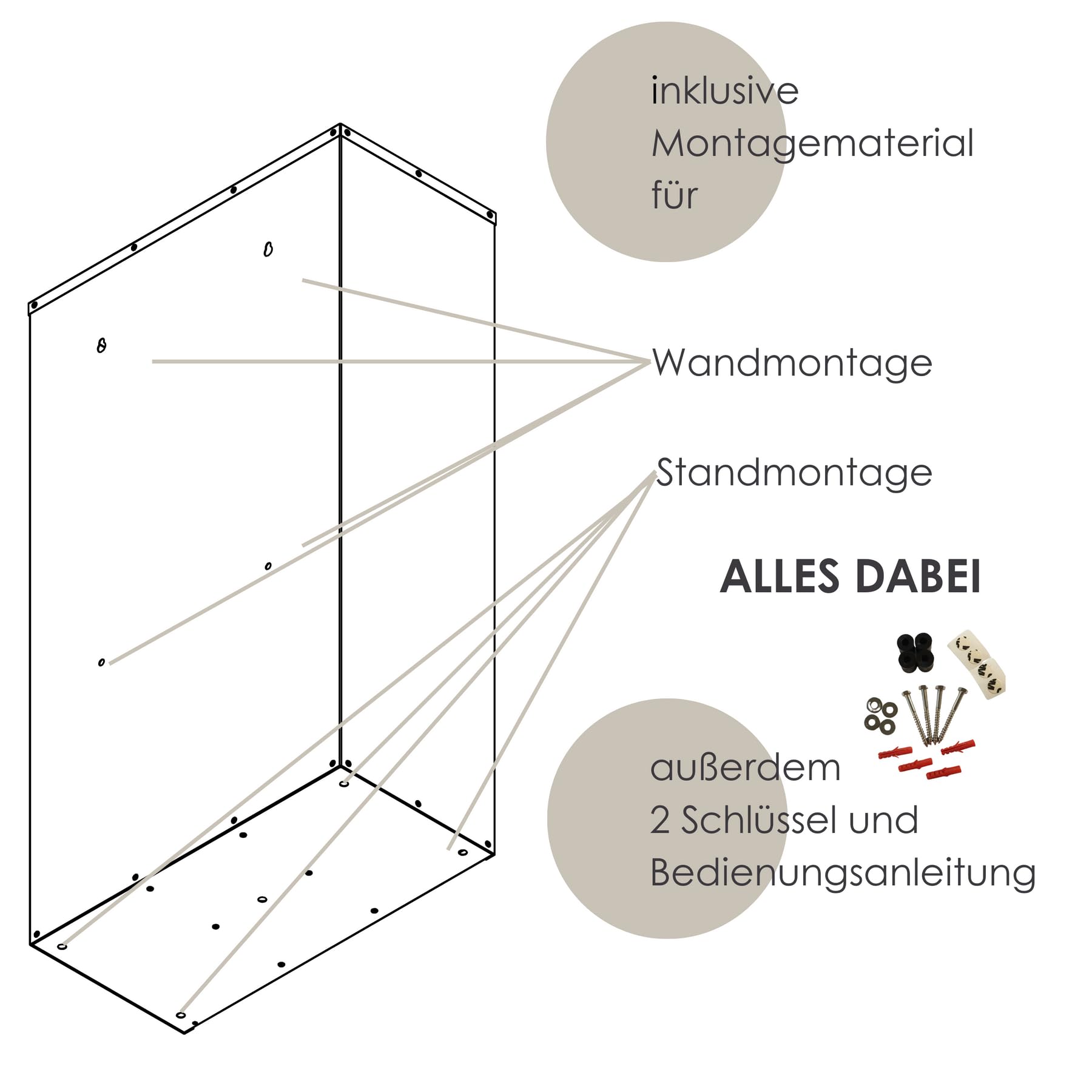 MOCAVI Paketbox 55 Paketkasten Anthrazit RAL 7016 rostfrei wetterfest mit Schloss
