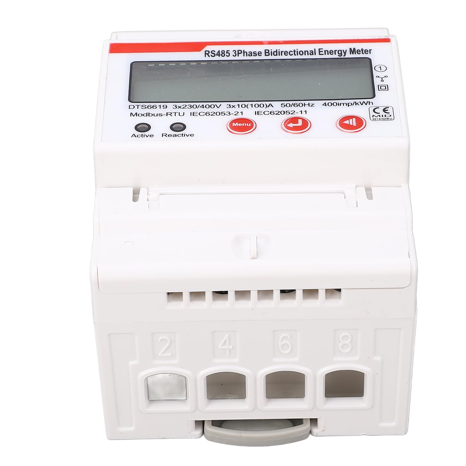 Medidor de Potencia Ferroviaria de DIN 3 Fase 4 Cabros Multifuncionales Voltímetro Voltímetro Amperio EnergíA Medidor EnergíA Consumo Monitordin Total Importación 2 A CON CON