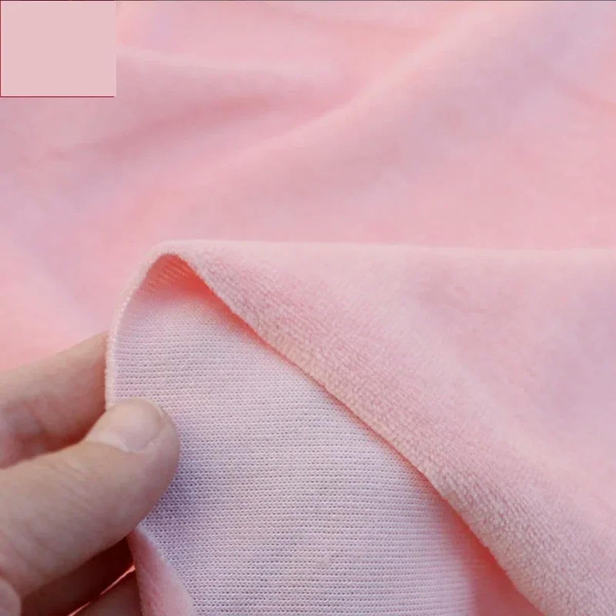 Tela Elástica De Terciopelo De Algodón Por Metros Para Ropa Vestidos Costura Liso Terciopelo De Alta Calidad Tejido De Punto Suave Agradable Para La Piel-Negro-100cmX150cm