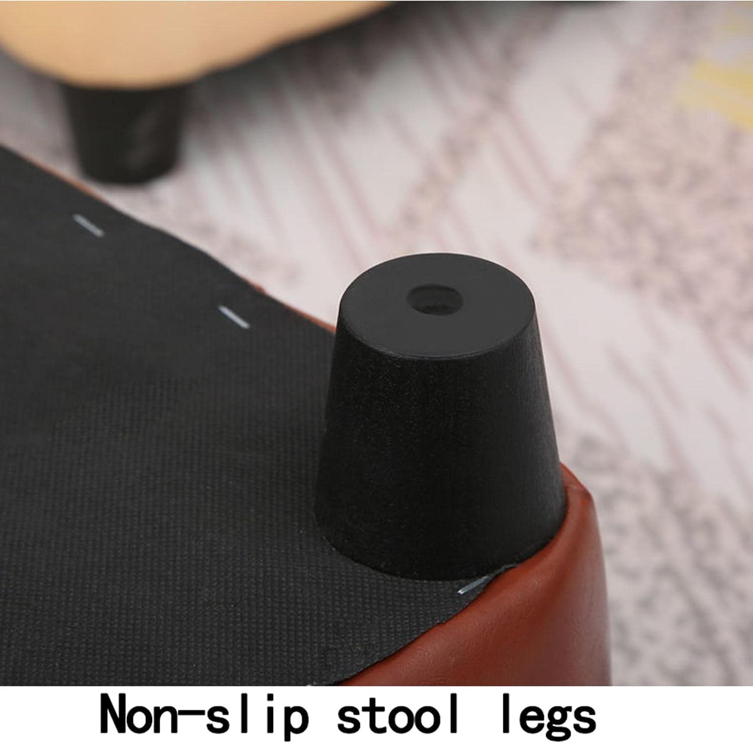 Square Foot Stool Oil Wax Leather Footstool Soft Footstool Shoe Change Stool Anti-Slip Footstool Easy to Clean Footstool Lake Blue 30 x 30 x 35 cm (Colour: Warm White Size: 30 x 30 x 35 cm) (Peacock