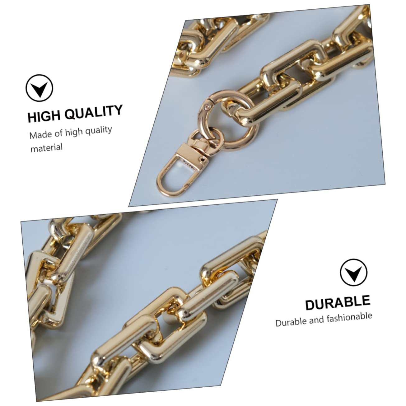 GALPADA 3 Stück Taschenkette Gold Umhängetasche Carteras Cruzadas Para Mujer Schultertasche Für Frauen DIY Tasche Schnalle Kette Lug Taschen Für Frauen DIY Flache Kette Schicker