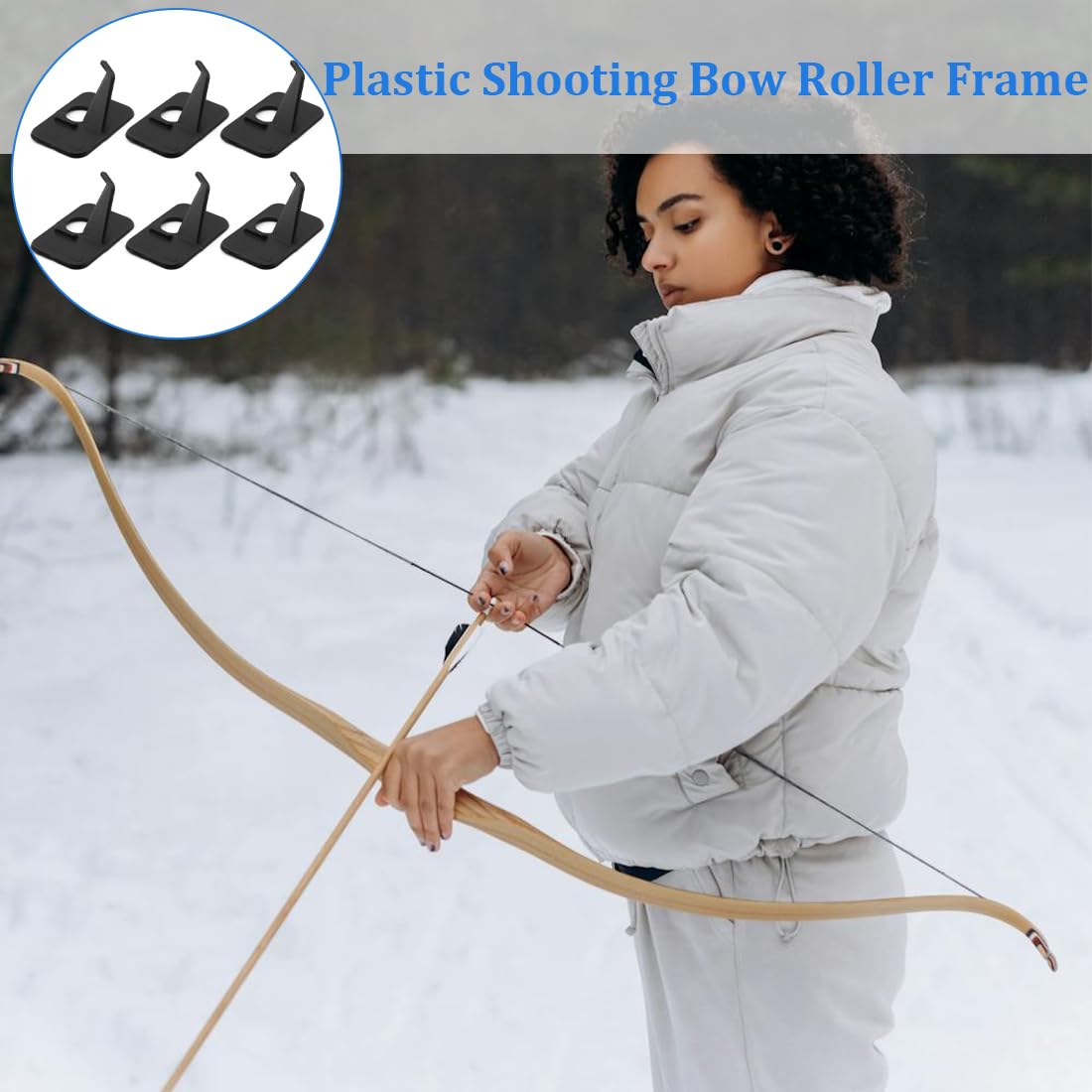 Supporto Per Freccia Da Arco Compound - 6 Pezzi In Plastica, Per Mano Destra, Con Adesivo Per Fissaggio - Foto 4