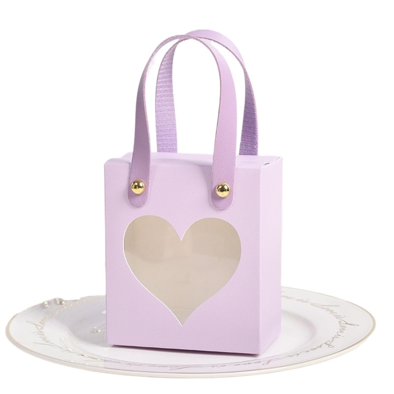 Scatole regalo for caramelle con finestra rosa da 10 pezzi