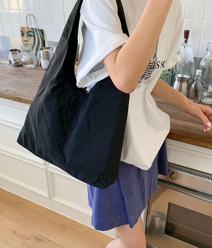 Bolsa Tote de Nylon Slouchy con Gran Capacidad miniatura 3
