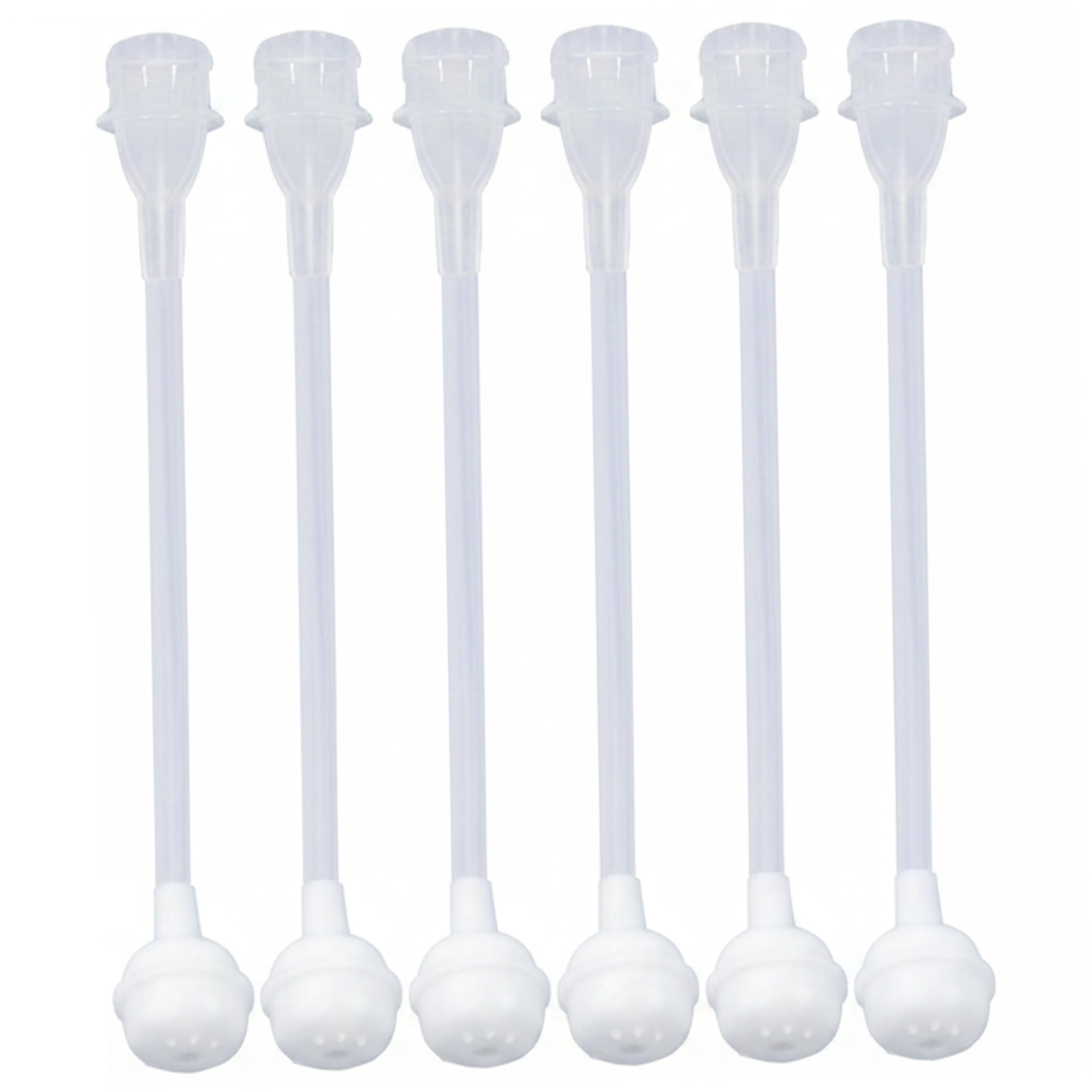 Bonalake Tilted Spray Bottle Adapter, 6pcs Tilted 360 Spray Bottle Adapter, 8mm With Weighted Flexible Tube, Replacement For Standard Trigger Sprayers & Pump Bottles
