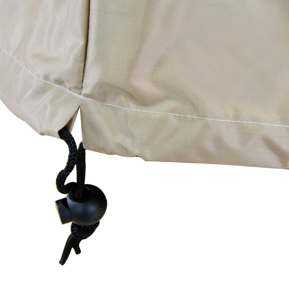 Stanbroil Kwadratowy pokrowiec na patio, 102 cm, wodoodporny pokrowiec na palenisko 600D, na stół do paleniska na zewnątrz, palenisko, meble ogrodowe, wodoodporny, czarny