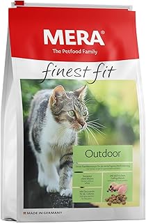 mera Finest fit Outdoor Dry Cat Food for Active Cats, Dry Food from Fresh Poultry and Rice, Healthy Food for Outdoors, Sugar Free (1.5 kg) product image