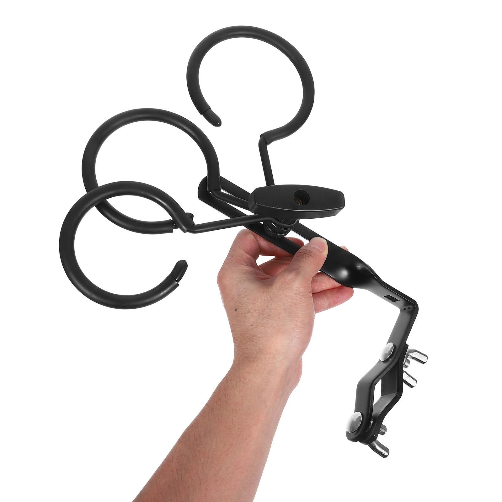 Supporto per Sordina a 3 Posti Clip per Trombone e Ottoni | Metallo Nero, Portatile e Leggero, Installazione Sicura, per Trasporto Musicale e Studio