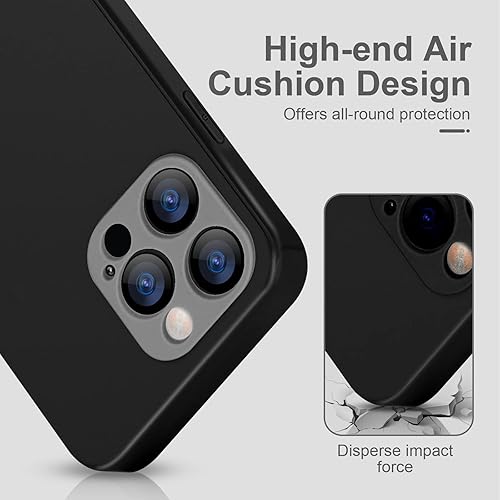 Miniatura 4 de Funda para iPhone 14 Pro Max, silicona bordes cuadrados y protección de cámara Funda mejorada para teléfono con forro de microfibra suave