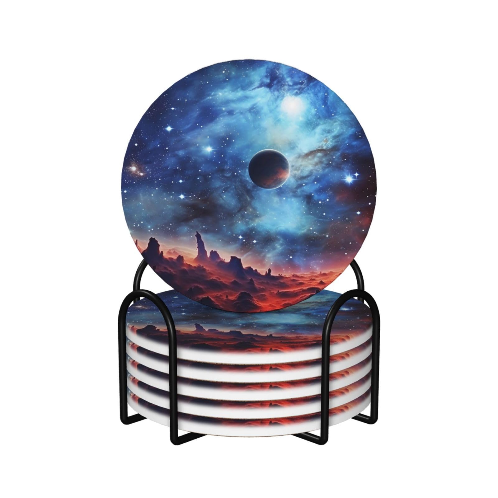 Dessous de verre galaxie idée cadeau pendaison de crémaillère originale