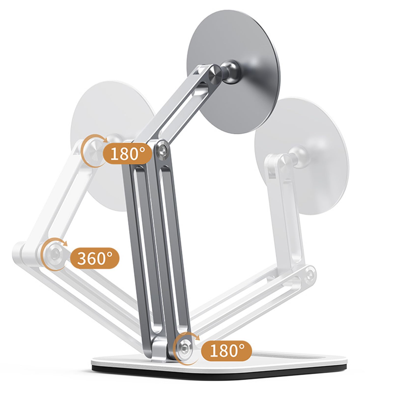 Soporte magnético plegable giratorio de 360 grados para tableta, soporte de escritorio expandible de aluminio, soporte portátil plegable para teléfono