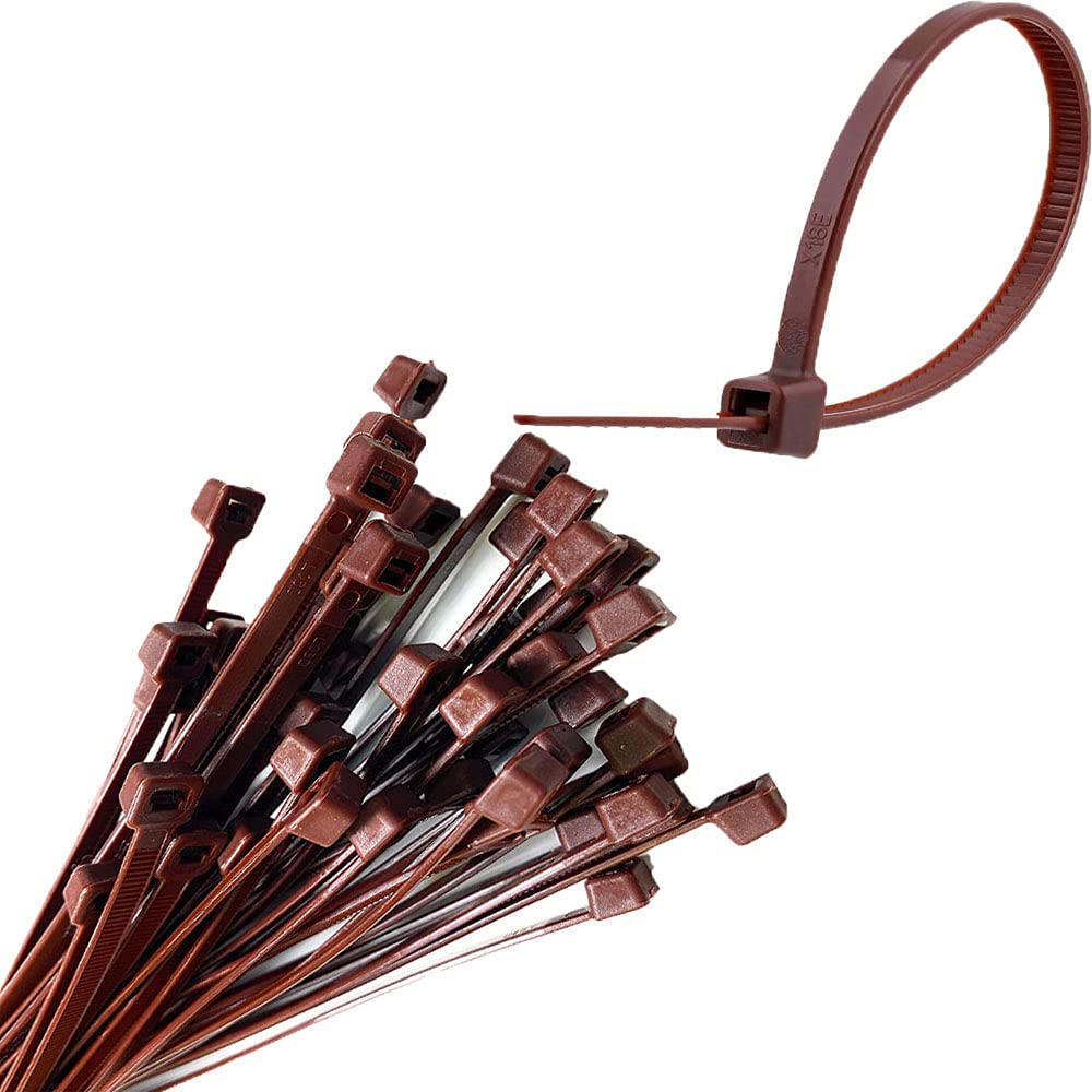 Sgc Brown Cable Ties All Sizes 100Mm To 370Mm Small Medium Large Cable Ties (100, 100Mm X 2.5Mm)