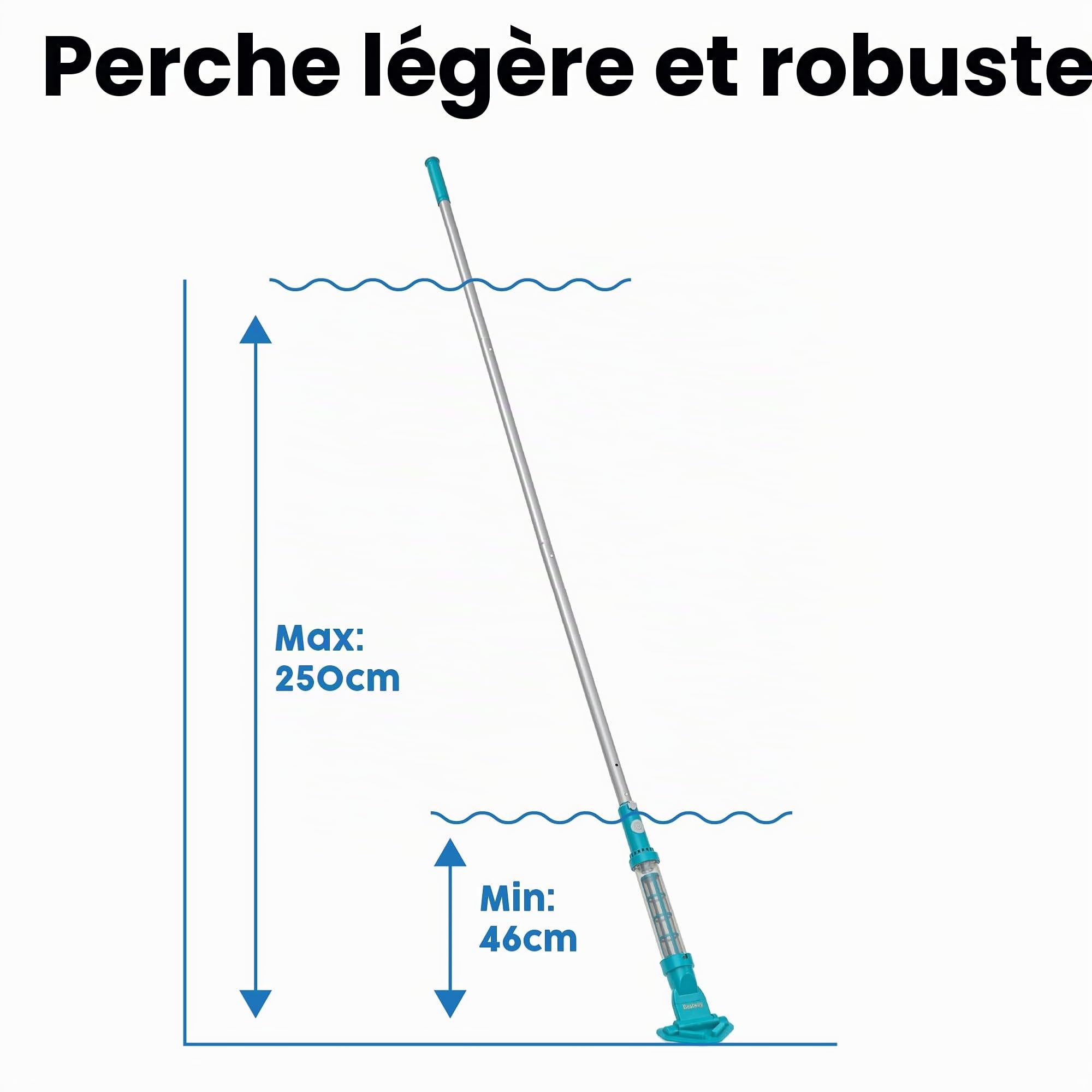 Bestway Kit d’Entretien de Piscine avec aspirateur et épuisette AquaSurge - - Blanc/Vert
