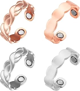 Copper Rings for Women, 99.99% Pure Copper Magnetic Rings Thumb Rings for Lymphatic Drainage, Adjustable Jewelry Gifts for Women