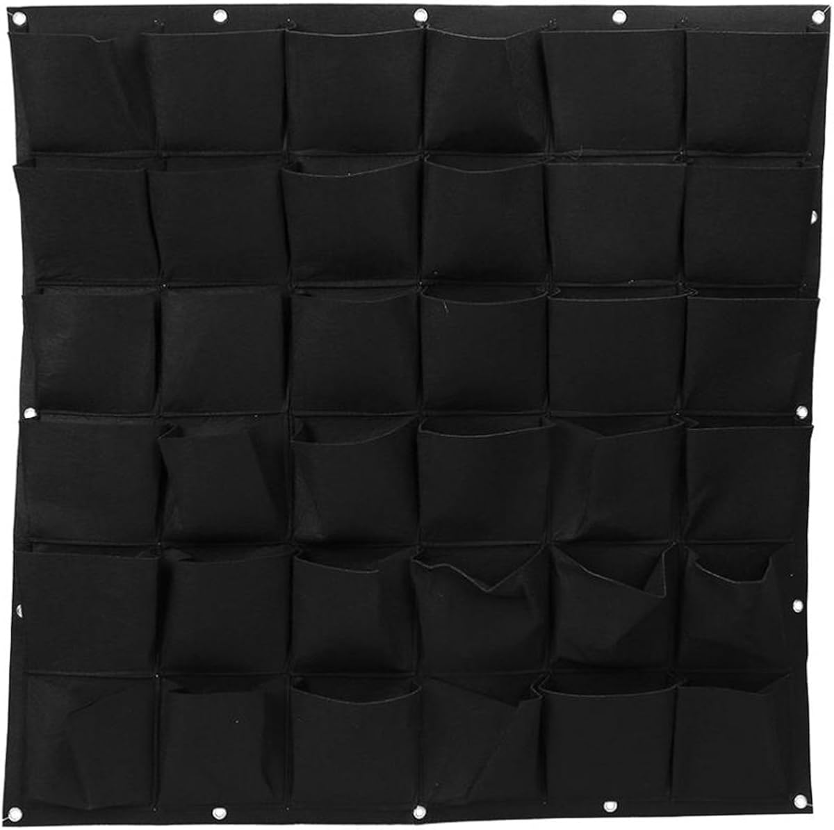 Ogrmar Macetero de pared con 36 bolsillos, bolsa de cultivo para macetero de jardín vertical transpirable | Bolsillos para colgar en la pared de plantas para hierbas, flores, verduras y fresas, tela de fieltro, fácil de colgar para uso en interiores y exteriores.