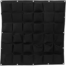Ogrmar 36 Pockets Vertical Wall Garden Planter Plant Growing Bags for Flower Vegetables Indoor/Outdoor 36 Pockets, Black